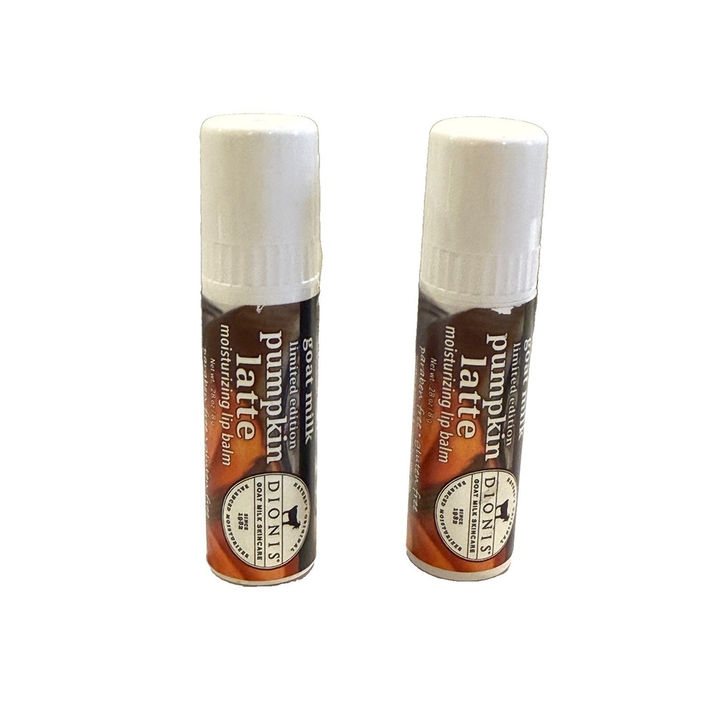 2 Dionis Pumpkin Latte Goat Milk Lip Balm Limited Edition Moisturizing
